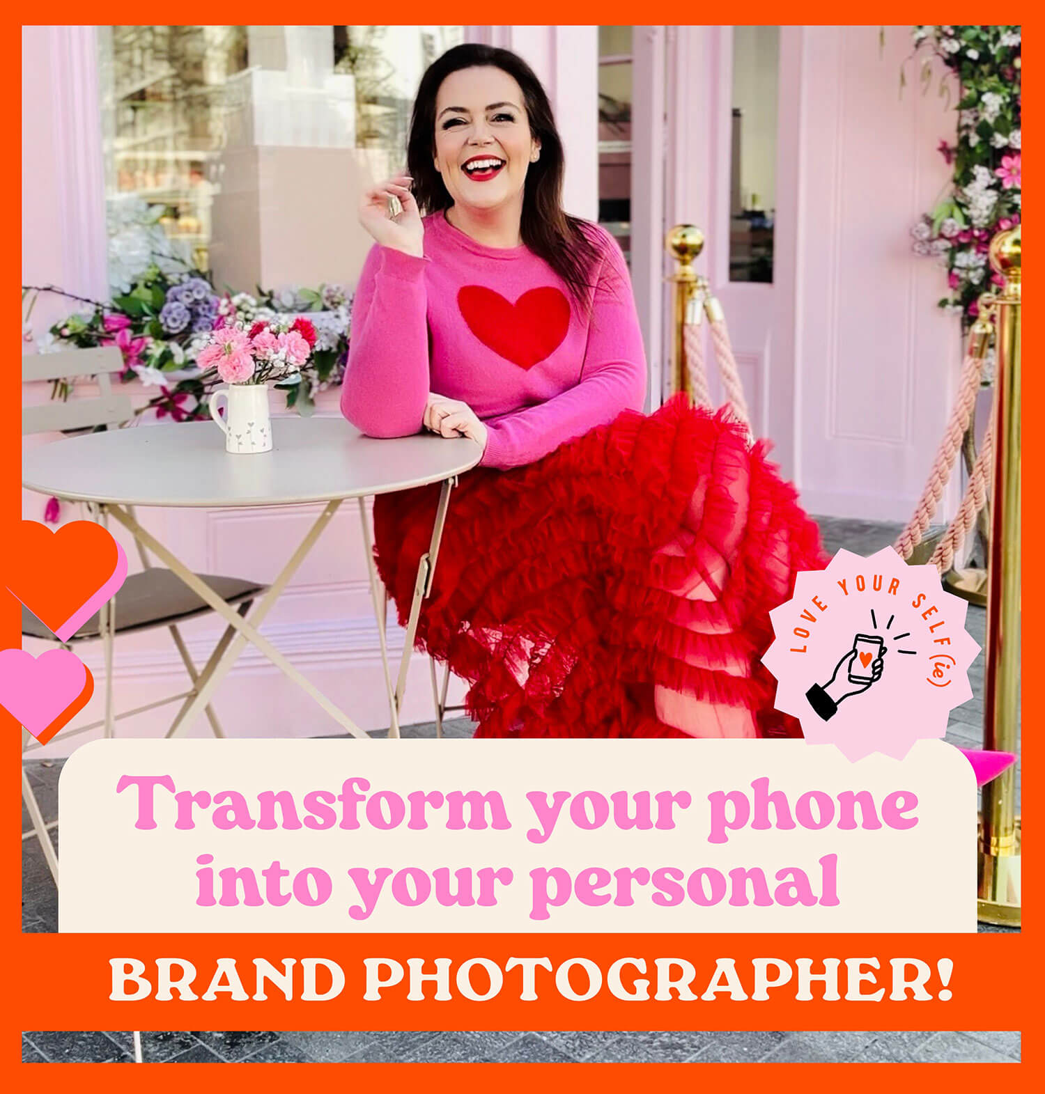 advert for slay your selfies online course that teaches you to take your own brand photos with your phone